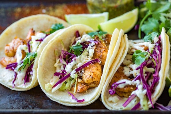 Shrimp Tacos with Cabbage Slaw Recipe (400 Cal, 38g Protein) | Eati — Eati blog cover