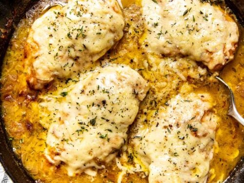 30 Best High-Protein Recipes (Easy Low-Calorie Meals) | Eati: [Cheesy French Onion Chicken](/blog/cheesy-french-onion-chicken-recipe) — illustration for this section