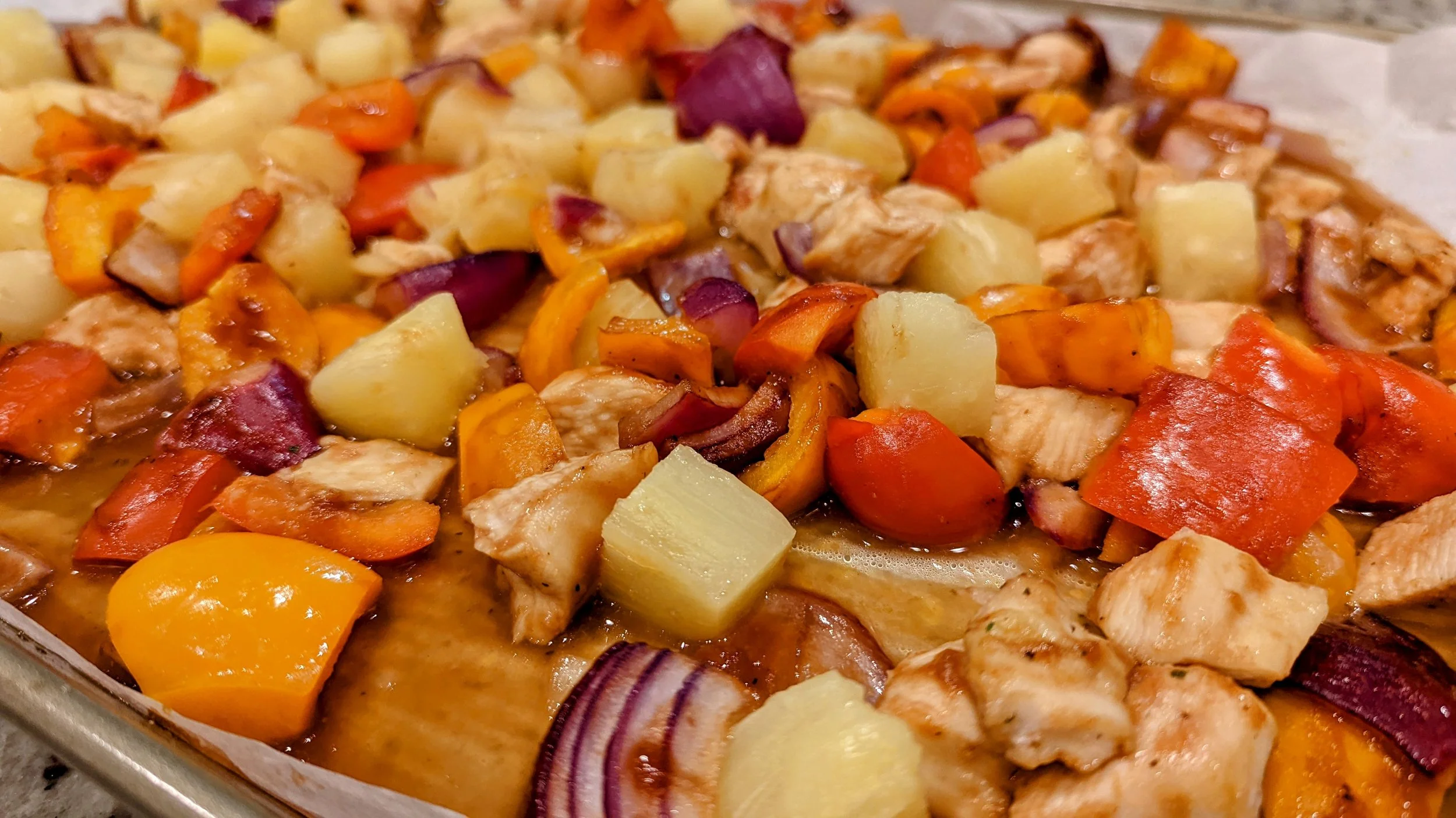 30 Best High-Protein Recipes (Easy Low-Calorie Meals) | Eati: [Hawaiian Chicken Sheet Pan](/blog/hawaiian-chicken-sheet-pan-recipe) — illustration for this section