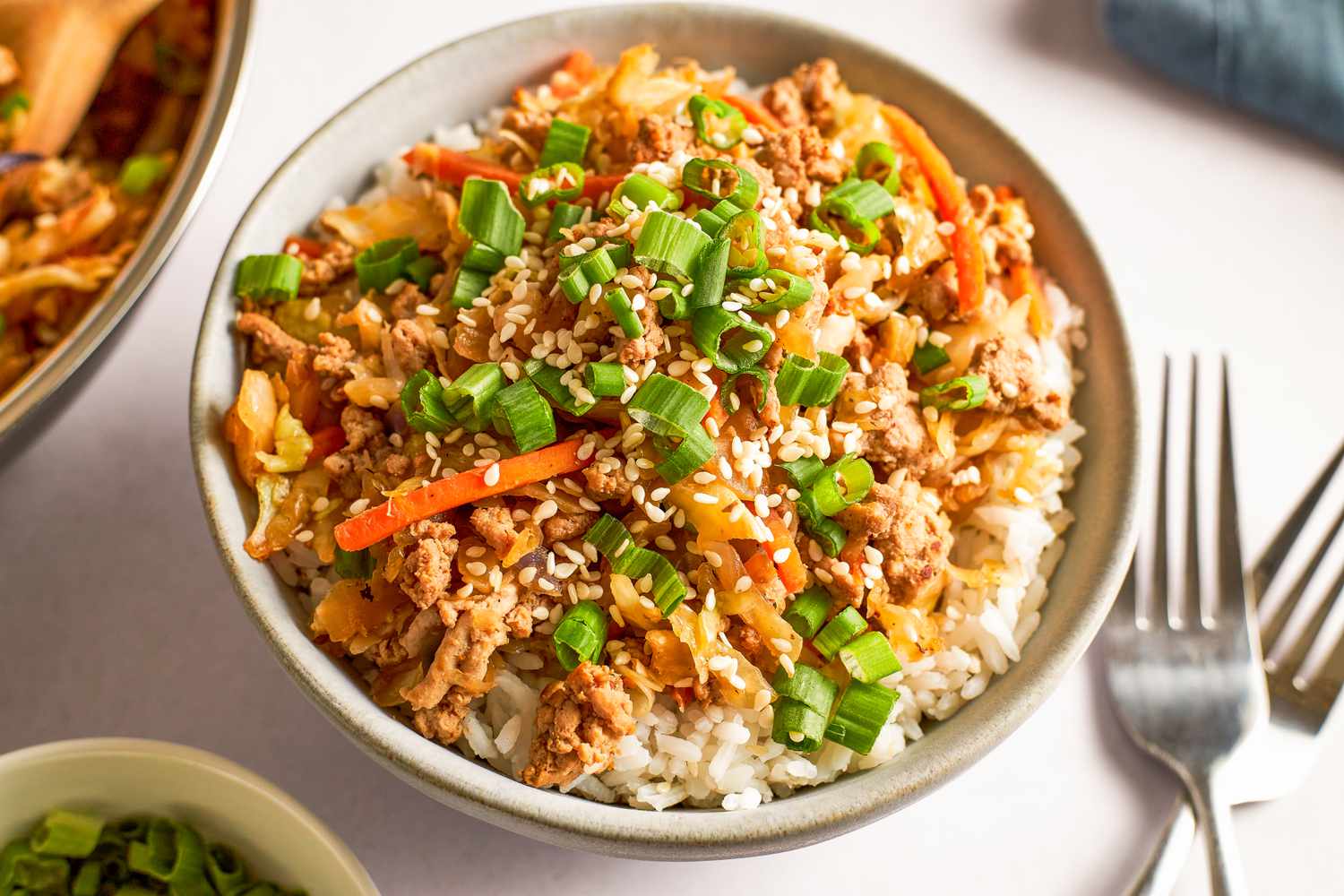 30 Best High-Protein Recipes (Easy Low-Calorie Meals) | Eati: [Ground Turkey Egg Roll in a Bowl](/blog/ground-turkey-egg-roll-in-a-bowl-recipe) — illustration for this section