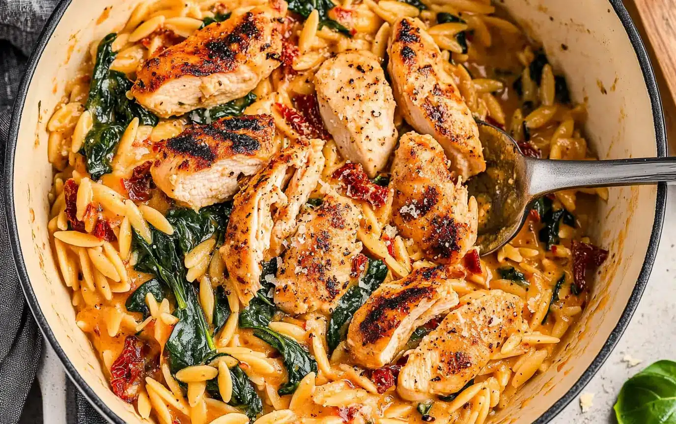 Creamy Sun-Dried Tomato Chicken Orzo (High-Protein Recipe) | Eati — featured image for this nutrition and weight loss article on Eati