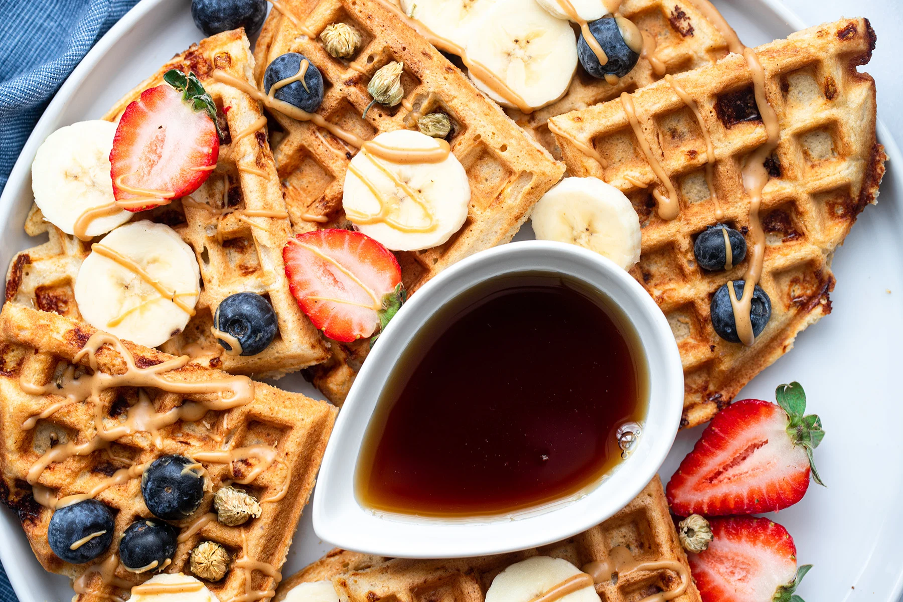 20 High-Protein Low-Calorie Breakfast Ideas (Under 400 Calories) | Eati: [Protein Waffles](/blog/protein-waffles-recipe) — illustration for this section